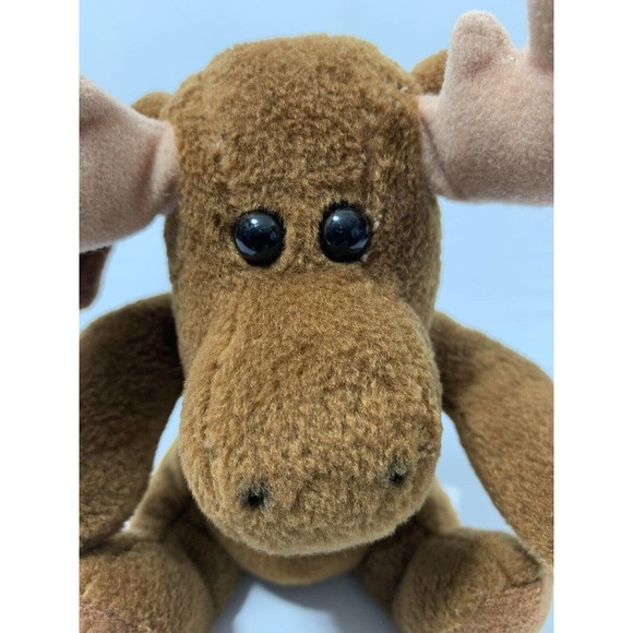 24K‎ Co Beanie Boppers Mikey The Moose Brown Plush Stuffed Animal Toy Vtg 1997 - Picture 4 of 6